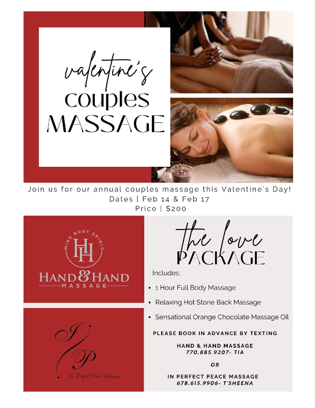 Give the Gift of Peace this Valentine's Day with a Couple's Massage - A  Moment's Peace Salon & Day Spa